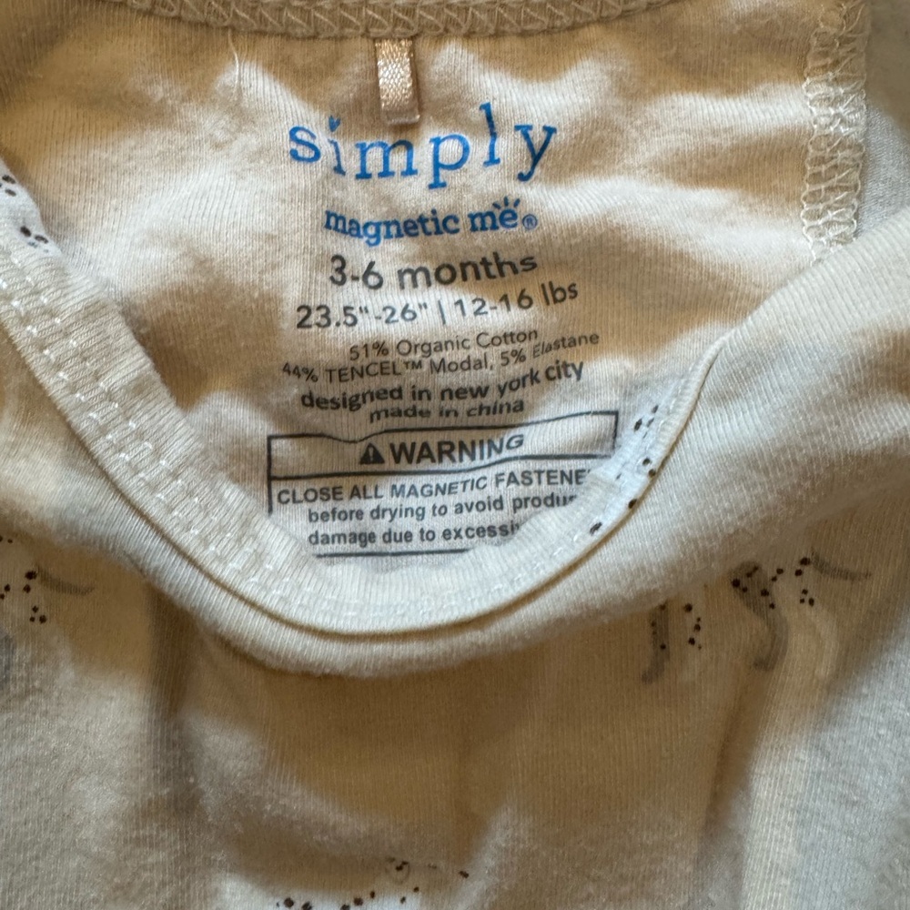 Magnetic Me Cream Bodysuit with Dalmatian Design - Picture 4 of 4